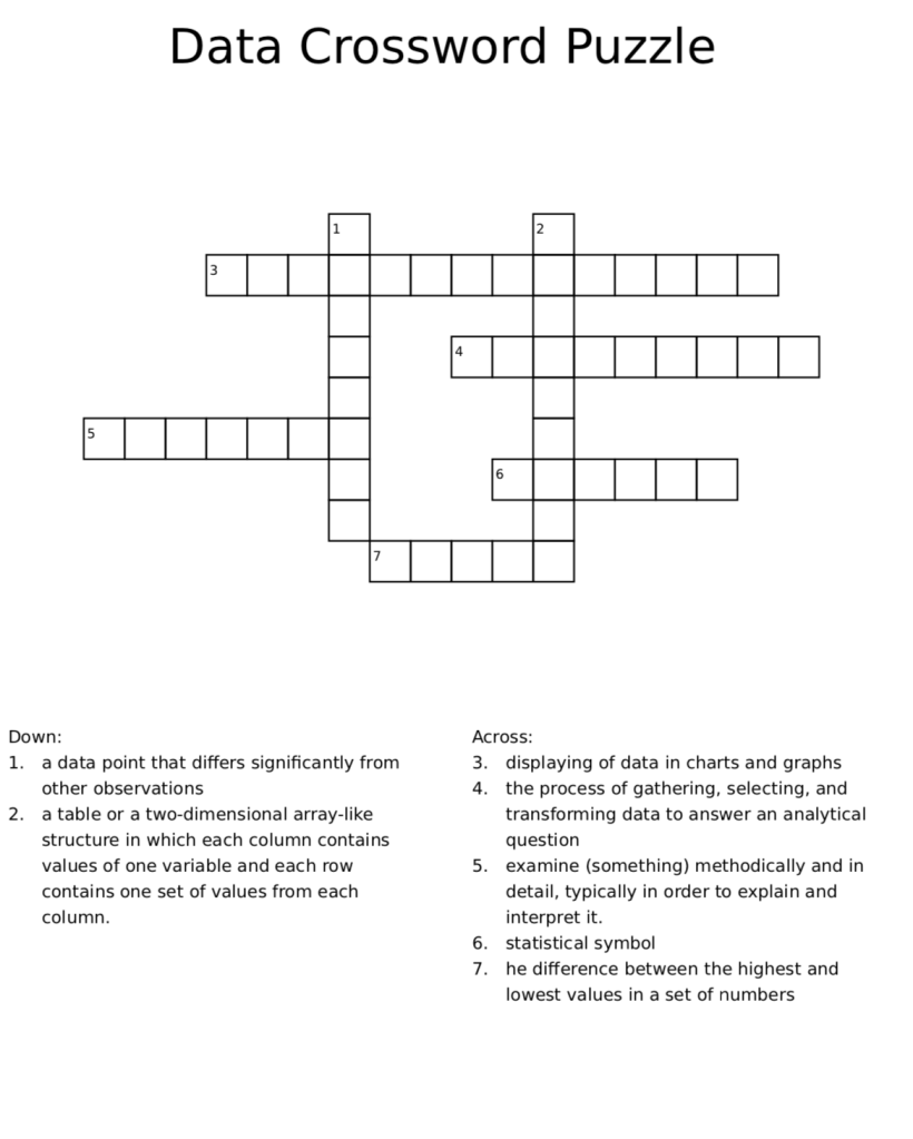 Here are some crosswords you can practice with:
